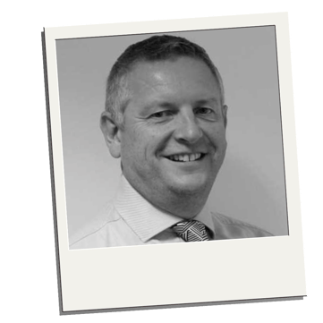 A polaroid style image of Darren Howells (CEO)
