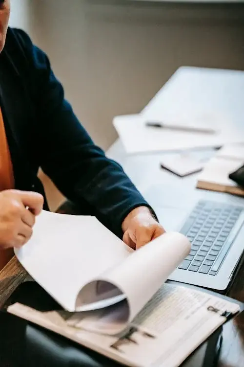 a document being reviewed